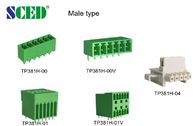 Male Type PCB Plug In Terminal Block PA66 Green Connector 3.50 3.81 5.08 7.62mm
