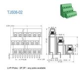 Tembaga PCB sekrup Terminal Blok Triple Levels Euro Tipe Raising Series