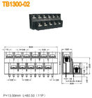 2 Baris 600V / 40A Power Terminal Blok 11 Tiang 13mm Pitch Brass