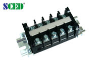 Pitch 14.00mm Rail Mounted Barrier Terminal Block untuk PCB, Power Supply 600V 40A