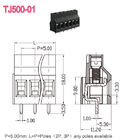 Terminal Blok PCB 5.0mm Black Pitch Dengan 300V 10A TJ500 - 01