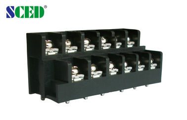 Plastik PA66 20A Pitch 11.00mm Terminal Block Barrier Kuningan Dua Tingkat