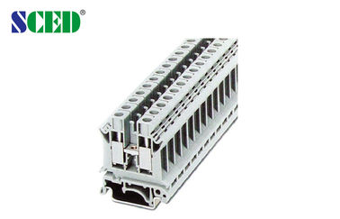 45 derajat Wire Inlet Din Rail Terminal Blocks untuk Power Supply