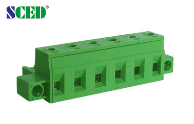 PA66 Kuningan Hijau Terminal Listrik Blok Pitch 5.08mm 300V 18A 2-22 Tiang