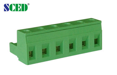 Blok Terminal Pluggable Tingkat Tunggal Konektor Perempuan Kuningan Pitch 7.62mm
