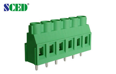 Warna Hijau Sekrup M3 9.52mm Blok Terminal PCB 300V 30A 2-16 Tiang
