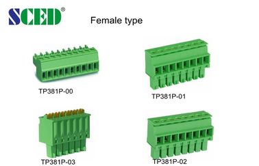2-22 Tiang Kuningan Clamp Cage Plug In Terminal Block Dengan M2 Screw Female Sockets