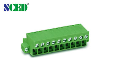 10A Panel Mount Pluggable Terminal Block Menahan Tegangan 3000V AC/Menit