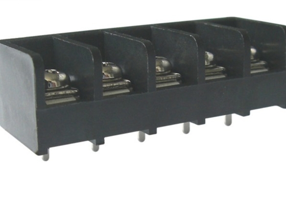 Spacing 9.52mm Barrier Terminal Block 300V 20A 2-24 Poles Inlet Kawat Sudut Kanan