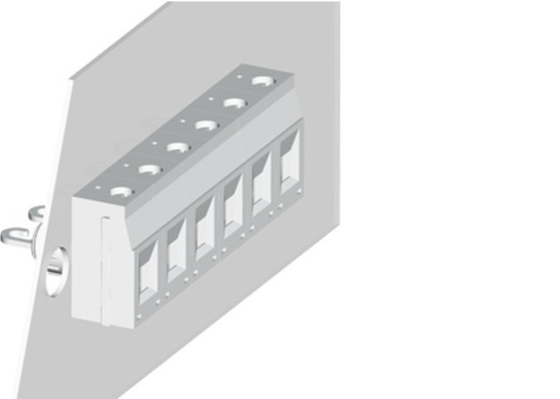 Dek Tunggal Melalui Panel Terminal Blok Pitch 6.2mm 2P-24P Bulkhead Connectors