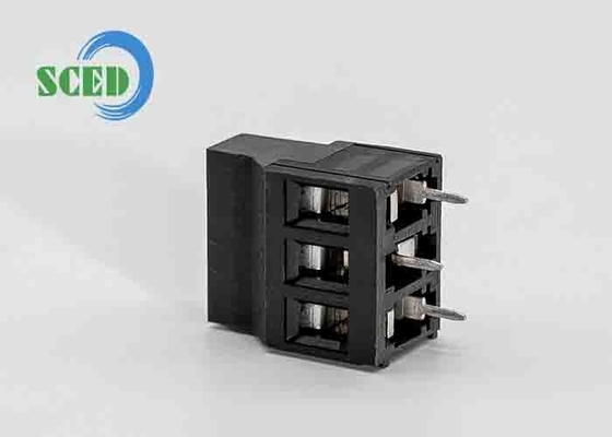 Kuningan PA66 PCB Terminal Block 5.08mm 300V 10A untuk Konversi Frekuensi