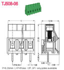Pluggable 6.35mm PCB Terminal Block 300A Euro Type Raising Series