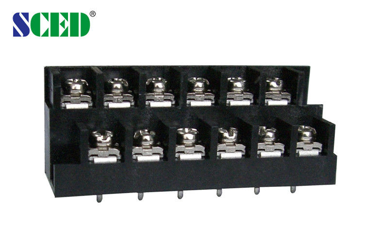250V / 15A PBT Barrier Terminal Blok Jarak 8.70mm 14 Tiang UL94-V0