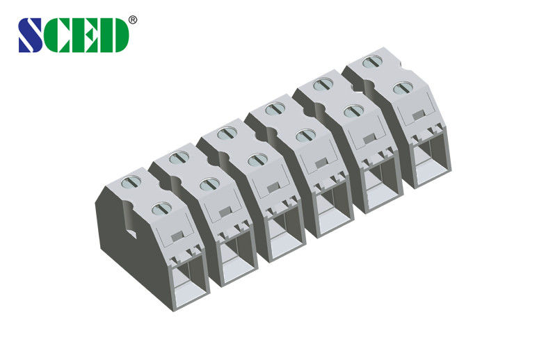 Umpan 50A Pitch 13.5mm Melalui Terminal Blok 2-16 Tiang Tembaga