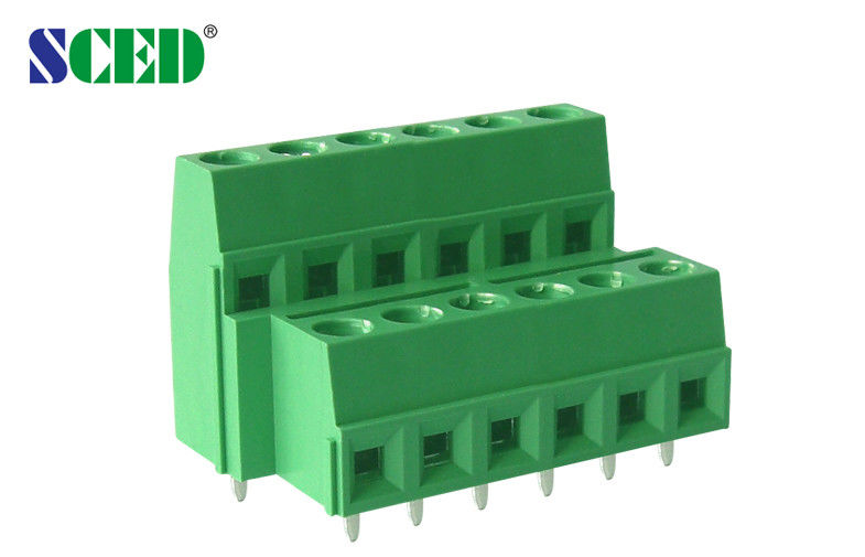 Double Levels PCB Terminal Block with 5.08mm Pitch and 300V 10A Rating for Secure Connections