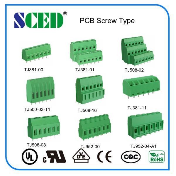 5.08mm 10A Double Levels PCB Terminal Block Hijau Nikel Plated