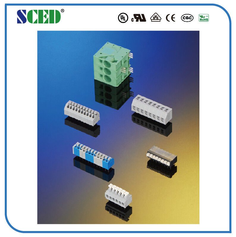 Blok Terminal PCB 2.54mm Kuningan Hijau Kanan Angle Wire Inlet