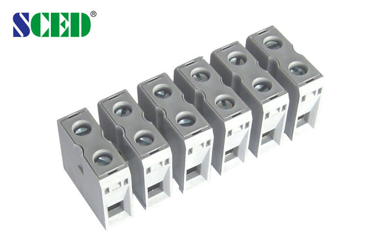 Umpan 50A Melalui Terminal Blok Pitch 13.5mm 2 - 16 Tiang Tembaga