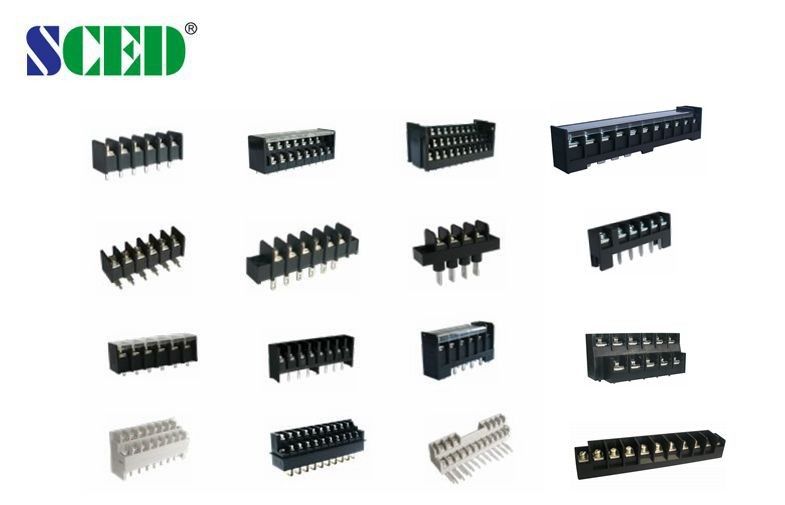 PBT Barrier Terminal Blocks 8.70mm Spacing 250V/15A 14 Poles UL94-V0