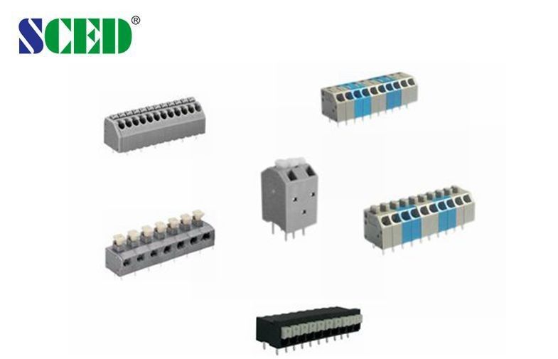 45 Derajat Kawat Inlet Spring Terminal Block Pitch 3.50mm 300v 2P - 28P