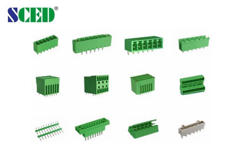 Blok Terminal yang Dapat Dicolokkan 300V 8A Pitch 3.81mm Soket Pria Vertikal