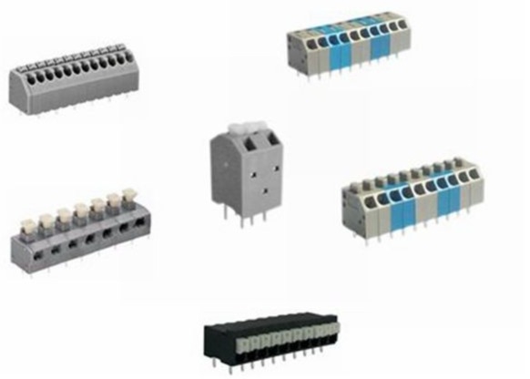 2P-28P Pitch 3.50mm 300v Spring Type Terminal Block 45 Derajat Kawat Inlet