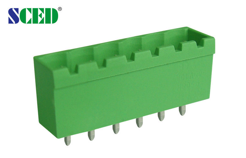 Pitch 5.08mm Plug In Terminal Blok 2-24 Kutub Hijau Plastik Male Bagian