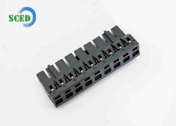 PA66 Plastic Grey Pluggable Terminal Block Connector 7.5mm Pitch 300V 16A 2-18 tiang