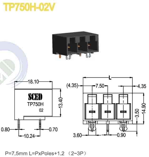 Desain Fleksibel Blok Terminal Pluggable 7.5mm 300V 32A dengan Terminal Tembaga Kompetitif UL CE