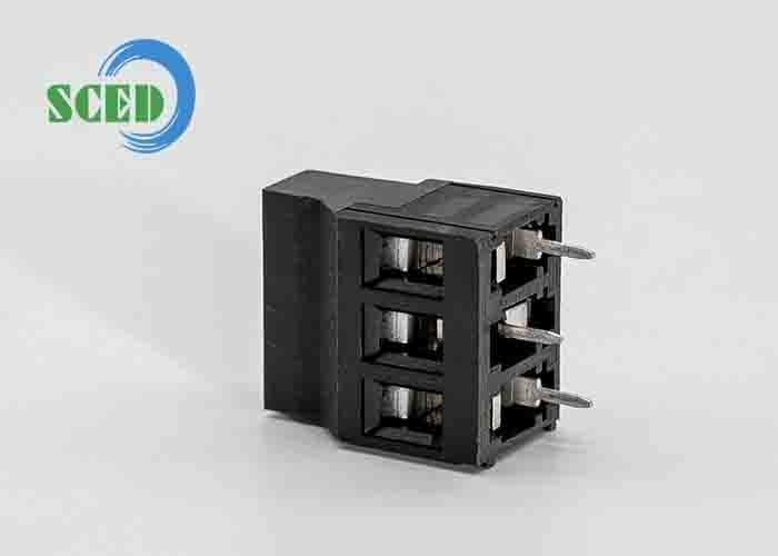 Kuningan PA66 PCB Terminal Block 5.08mm 300V 10A untuk Konversi Frekuensi