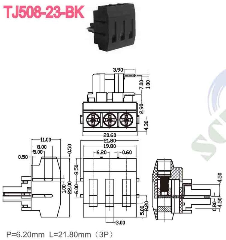 Wire Range 0.2-2.5mm2 Spring Terminal Block 2 Poles Temperature Range minus 40 to plus 105 Degrees Celsius Electrical Connector