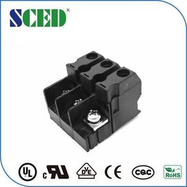 3 Pin Feed Melalui Terminal Block Pitch 12.7mm 600V PC Black
