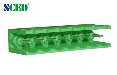 Jarak 5.08mm Kuningan Power Terminal Block Connector UL94 V0 300V 18amp
