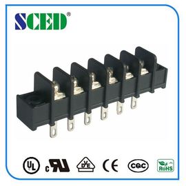 Flange Barrier Terminal Block Black Spacing Center 7.62mm Kuningan