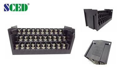 Konektor Terminal Blokir Lantai Tiga Level 10 Pin Konektor Listrik 7.62mm