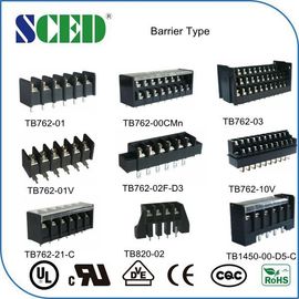 Pitch 10mm Tipe Barrier Terminal Block 20A Plastik Hitam 2 Tiang