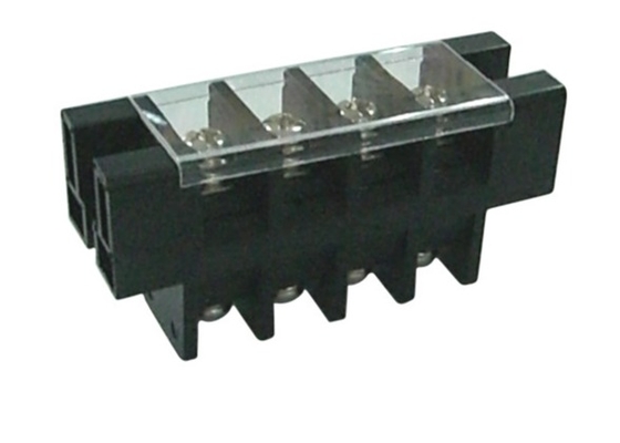 Pakan Melalui 180A Panel Mount Terminal Block Perforasi 21mm Dengan Penutup Plastik