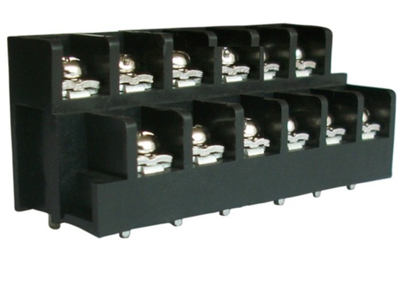 Hitam 20A 300V 4*2P-16*2P Blok Terminal Penghalang untuk Pencahayaan Listrik dan Otomasi
