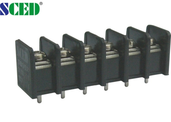 M4 Screw Black Pcb Terminal Blok 20A / 300V 9.525mm Pitch UL94-V0 Kuningan
