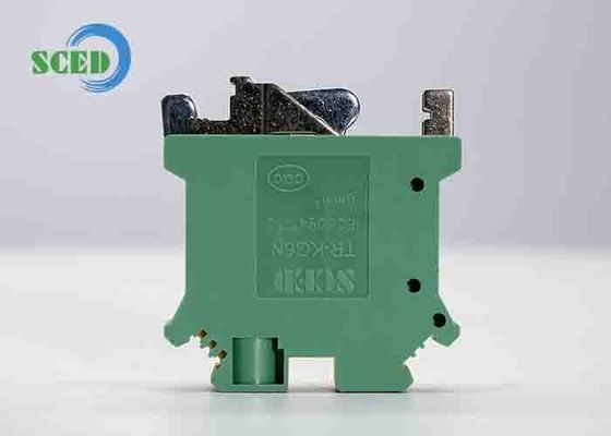 Lebar 8,2mm Din Blok Terminal Kereta Api Jenis Tanah AWG 24 - 8 Transportasi Kereta Api