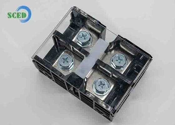 Hitam High Current PC Terminal Block Pitch 31.00mm 600V 200A Untuk transportasi kereta api