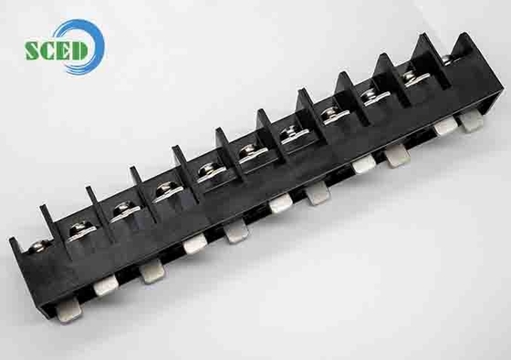 Pitch 20,20mm 600V 100A TB Seri 11P PBT M6 Blok Terminal Penghalang Baris Tunggal