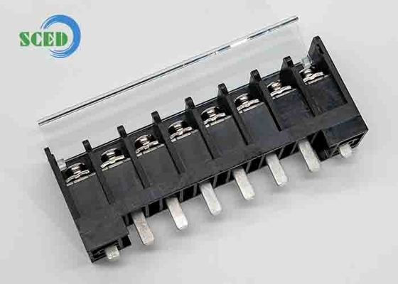 Pitch 14.50mm 600V 57A 4-14P Penghalang Terminal Block Konektor PBT M5 22-6 AWG Power Terminal Block