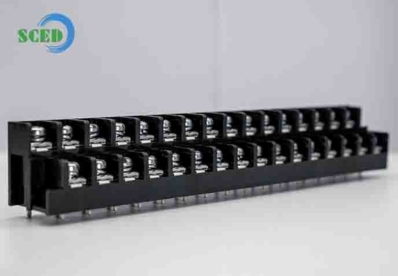 250V 18A Double Level Barrier Power Terminal Blocks dengan Pitch 11.00mm dan Wire Range 12-24AWG