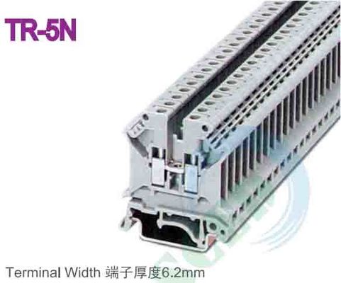 ZB6 AC DC Din Rail Terminal Blocks Power Supply dengan Wire Fixing Screw M4 dan Zack Srtip