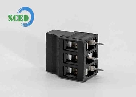 Sambungan kawat aman dengan 22-14AWG PCB Terminal Block dalam bahan plastik putih