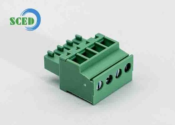 Terminal Blok Listrik yang Dapat Dipasang dengan Tegangan Tahan 3000V AC/menit, Kontak 2P-20P, dan Saluran Kabel 45 Derajat