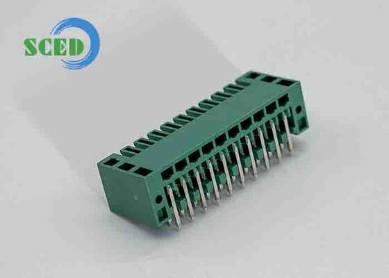 Terminal Blok Colok Sudut 45 Derajat dengan Diameter Lubang PCB 1.4mm dan Terminal Perunggu Fosfor untuk Koneksi Listrik yang Aman