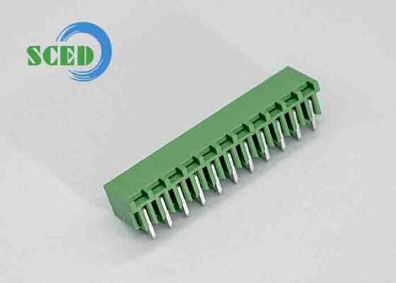 1.4mm PCB Hole Diameter Pluggable Terminal Block dengan 45 derajat Wire Inlet dan 3000V AC/menit Tegangan Tahan