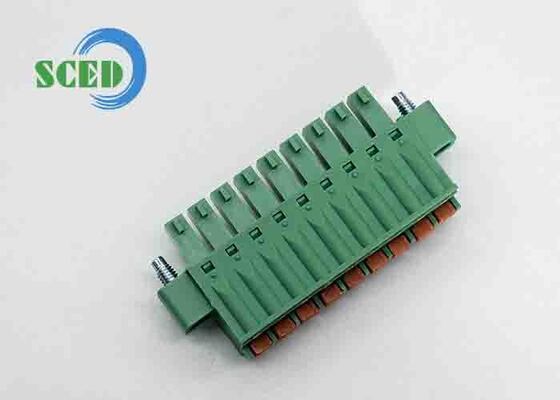Blok Terminal Pluggable 12-24 AWG dengan Resistansi Isolasi Di Atas Bahan Plastik DC500V dan PA66 untuk Koneksi Kawat yang Aman